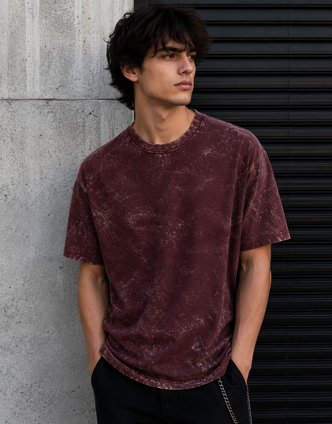 Unisex Acid Washed Oversized Tee