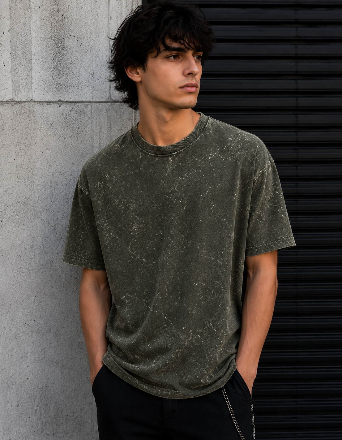 Unisex Acid Washed Oversized Tee